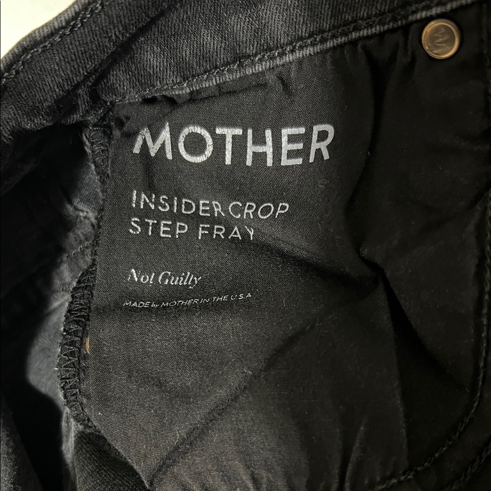 MOTHER Black insider crop step denim Jeans 27 - Picture 4 of 5